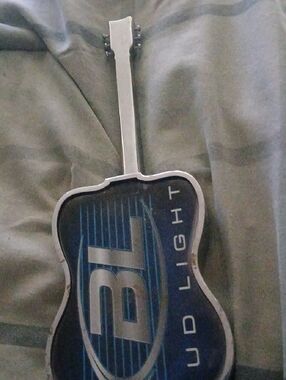 Bud Light Guitar Shaped Metal Tap - Blue